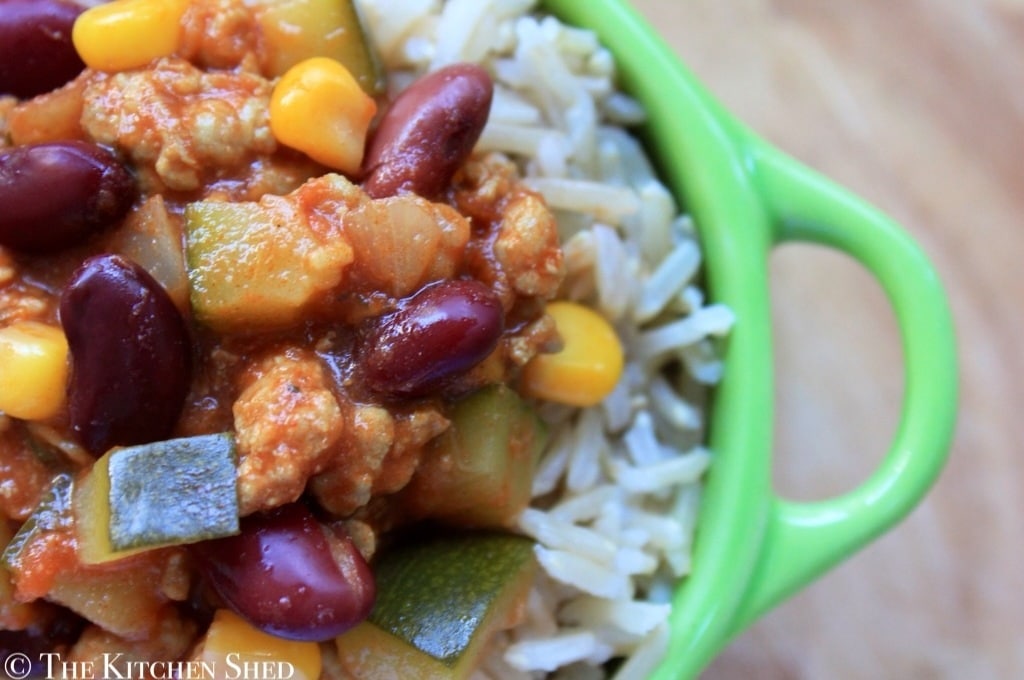 Clean Eating Turkey Chilli with Rice 1